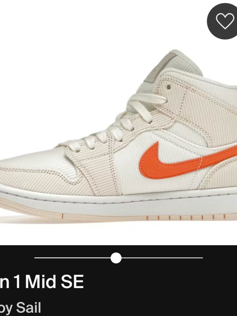 Nike Air Jordan 1 Mid SE — Sail / Off-White